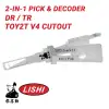 Original Lishi TOY2T V4 Cutout For Toyota Lexus 2-in-1 Pick Decoder Single Lifter