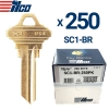 ILCO Brass Finish Schlage Key Blank Residential SC1 Pack Of 250