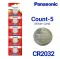 Panasonic 5-Count CR2032 Lithium Batteries, 3V Coin Cell (Blister Card)-0 thumb