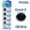 5-Count CR1616 Lithium Batteries, 3V Coin Cell (Blister Card)-0 thumb