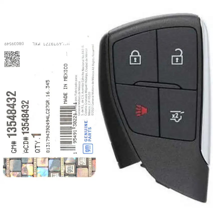 2021-2022 Chevrolet Suburban Tahoe Smart Remote Key 13548432 YG0G21TB2