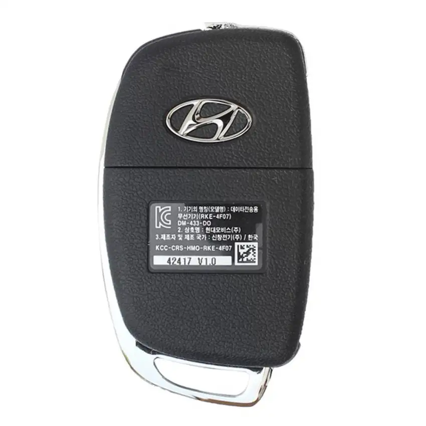 2013-2016 Hyundai Santa Fe Flip Remote Key Part Number:  95430-2W100 FCCID: RKE-4F07 4 Button OEM from Hyundai