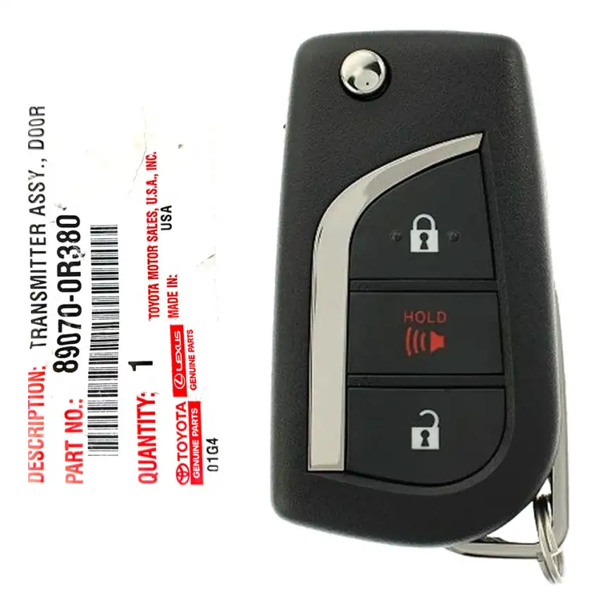 2019-2021 Toyota RAV4 Flip Remote Key 89070-0R380 GQ4-73T H Chip