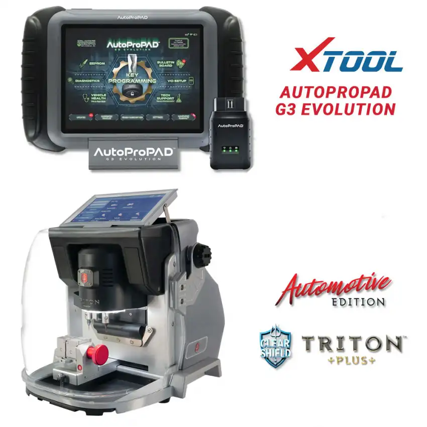 Bundle of XTOOL AutoPropad G3 Evolution and Triton Plus Key Cutting Machine Automotive Edition