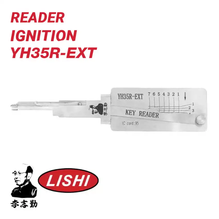 Original Lishi YH35R for Yamaha Bike Extended Length Reader Ignition with Magnetic Gate Anti Glare