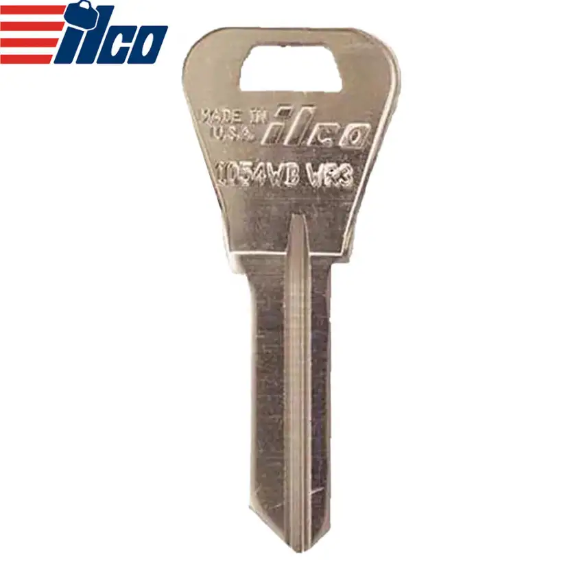 ILCO WR3 1054WB Metal Head Key Blank Brass Finish for Weiser Locks